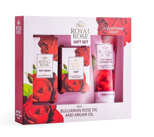 Giftset Royal Rose with Bulgarian rose oil and argan oil